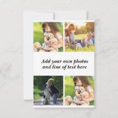 Erstellen Sie Ihre eigene Foto-Collage und -Text Dankeskarte (Rückseite)