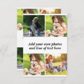 Erstellen Sie Ihre eigene Foto-Collage und -Text Dankeskarte (Vorne/Hinten)