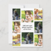 Erstellen Sie Ihre eigene Foto-Collage und -Text Dankeskarte (Rückseite)