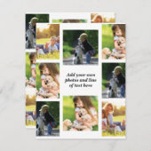 Erstellen Sie Ihre eigene Foto-Collage und -Text Dankeskarte (Vorne/Hinten)
