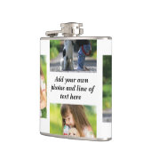 Erstellen Sie Ihre eigene Foto-Collage und -Text Flachmann (Links)