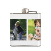 Erstellen Sie Ihre eigene Foto-Collage und -Text Flachmann (Rückseite)