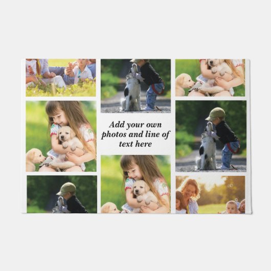 Erstellen Sie Ihre eigene Foto-Collage und -Text Fußmatte (Vorderseite)