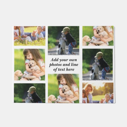 Erstellen Sie Ihre eigene Foto-Collage und -Text Fußmatte (Vorderseite)