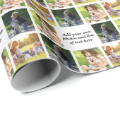 Erstellen Sie Ihre eigene Foto-Collage und -Text Geschenkpapier (Rolleneckpunkt)
