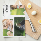 Erstellen Sie Ihre eigene Foto-Collage und -Text Geschirrtuch (Viertel Falte)