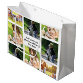 Erstellen Sie Ihre eigene Foto-Collage und -Text Große Geschenktüte (Vorderseite Schrägansicht)