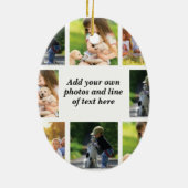 Erstellen Sie Ihre eigene Foto-Collage und -Text Keramik Ornament (Hinten)