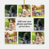 Erstellen Sie Ihre eigene Foto-Collage und -Text Keramikornament (Rückseite)