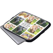 Erstellen Sie Ihre eigene Foto-Collage und -Text Laptopschutzhülle (Vorne Knopf)