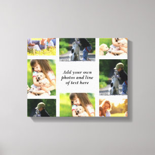 Erstellen Sie Ihre eigene Foto-Collage und -Text Leinwanddruck