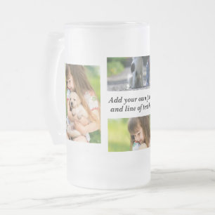 Erstellen Sie Ihre eigene Foto-Collage und -Text Mattglas Bierglas