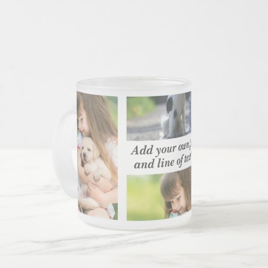 Erstellen Sie Ihre eigene Foto-Collage und -Text Mattglastasse (Vorderseite Links)