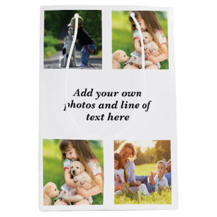 Erstellen Sie Ihre eigene Foto-Collage und -Text Mittlere Geschenktüte