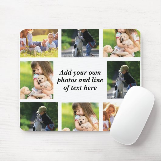 Erstellen Sie Ihre eigene Foto-Collage und -Text Mousepad (Mit Mouse)