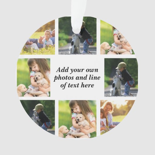 Erstellen Sie Ihre eigene Foto-Collage und -Text Ornament (Vorderseite)