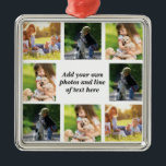 Erstellen Sie Ihre eigene Foto-Collage und -Text Ornament Aus Metall<br><div class="desc">Erstellen Sie Ihre eigene Foto-Collage und -Text</div>