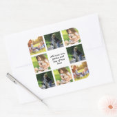 Erstellen Sie Ihre eigene Foto-Collage und -Text Quadratischer Aufkleber (Umschlag)