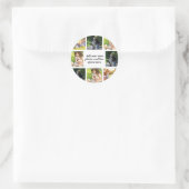 Erstellen Sie Ihre eigene Foto-Collage und -Text Runder Aufkleber (Tasche)