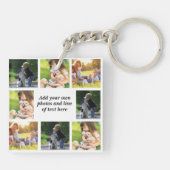 Erstellen Sie Ihre eigene Foto-Collage und -Text Schlüsselanhänger (Rückseite)