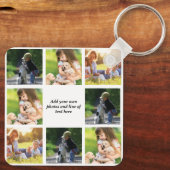 Erstellen Sie Ihre eigene Foto-Collage und -Text Schlüsselanhänger (Rückseite)