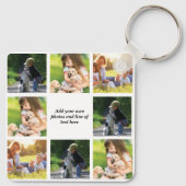 Erstellen Sie Ihre eigene Foto-Collage und -Text Schlüsselanhänger (Rückseite)