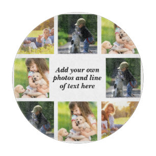 Erstellen Sie Ihre eigene Foto-Collage und -Text Schneidebrett