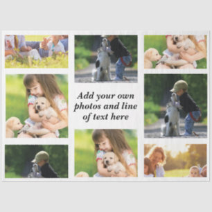 Erstellen Sie Ihre eigene Foto-Collage und -Text Seidenpapier