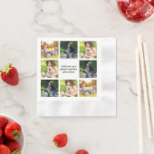 Erstellen Sie Ihre eigene Foto-Collage und -Text Serviette (Beispiel)
