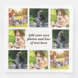 Erstellen Sie Ihre eigene Foto-Collage und -Text Serviette