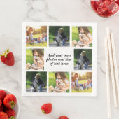 Erstellen Sie Ihre eigene Foto-Collage und -Text Serviette (Beispiel)