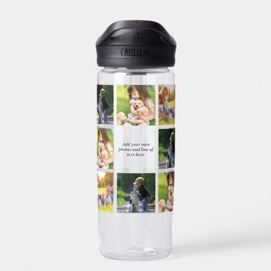 Erstellen Sie Ihre eigene Foto-Collage und -Text Trinkflasche (Rückseite)