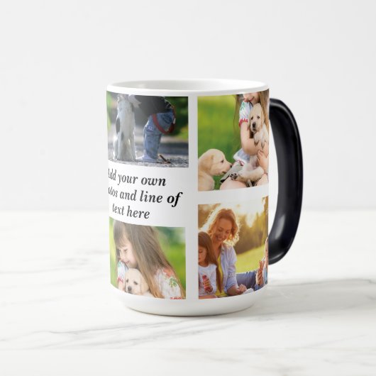 Erstellen Sie Ihre eigene Foto-Collage und -Text Verwandlungstasse (VorderseiteRechts)