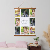 Erstellen Sie Ihre eigene Foto-Collage und -Text Wandteppich Mit Holzrahmen (Schlafzimmer)