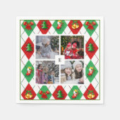 Erstellen Sie Ihre eigene Foto-Collage Weihnachten Serviette (Vorderseite)