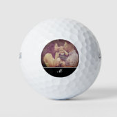 Erstellen Sie Ihre eigene Foto-Monogram-Initiale Golfball (Vorderseite)