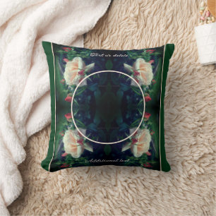 Erstellen Sie Ihre eigene Foto Peach Rose und Bug Kissen