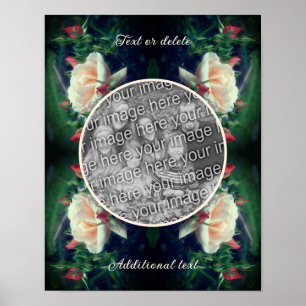 Erstellen Sie Ihre eigene Foto Peach Rose und Bug  Poster