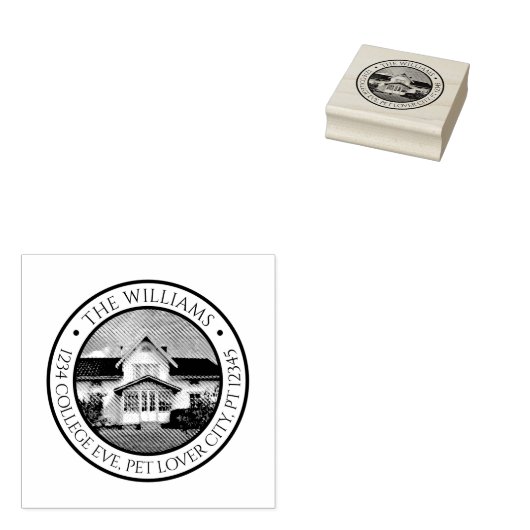 Erstellen Sie Ihre eigene Foto-Rücksendeadresse Gummistempel (Stempel)