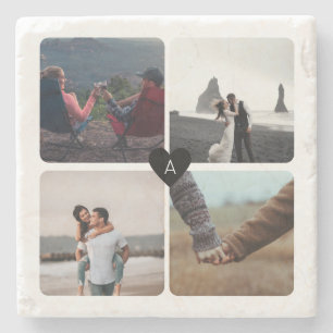 Erstellen Sie Ihre eigene Foto-Vorlage zum Hochzei Steinuntersetzer