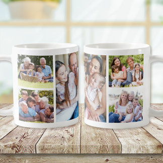 Erstellen Sie Ihre eigene FotoCollage 5 Bilder wei Kaffeetasse
