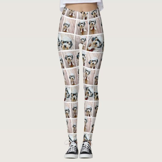 Erstellen Sie Ihre eigene FotoCollage - 9 Fotos Leggings (Vorderseite)