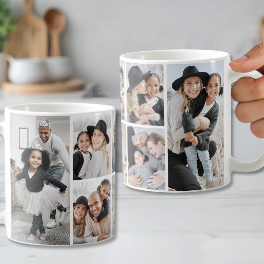 Erstellen Sie Ihre eigene Fotocollage Kaffeetasse