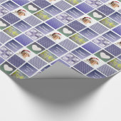 Erstellen Sie Ihre eigene FotoCollage Lila Geschenkpapier (Ecke)