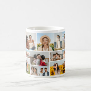 Erstellen Sie Ihre eigene Fotocollage mit 12 Fotos Kaffeetasse