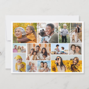 Erstellen Sie Ihre eigene Fotocollage mit 12 Fotos Mitteilungskarte