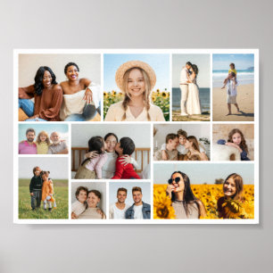 Erstellen Sie Ihre eigene Fotocollage mit 12 Fotos Poster