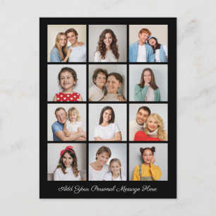 Erstellen Sie Ihre eigene Fotocollage mit 12 Fotos Postkarte