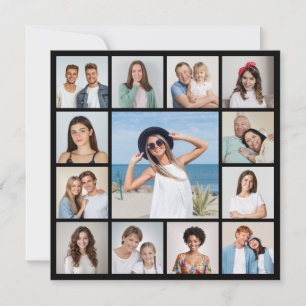 Erstellen Sie Ihre eigene Fotocollage mit 13 Fotos Karte