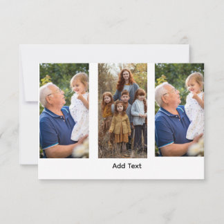Erstellen Sie Ihre eigene Fotocollage mit 3 Fotos Dankeskarte